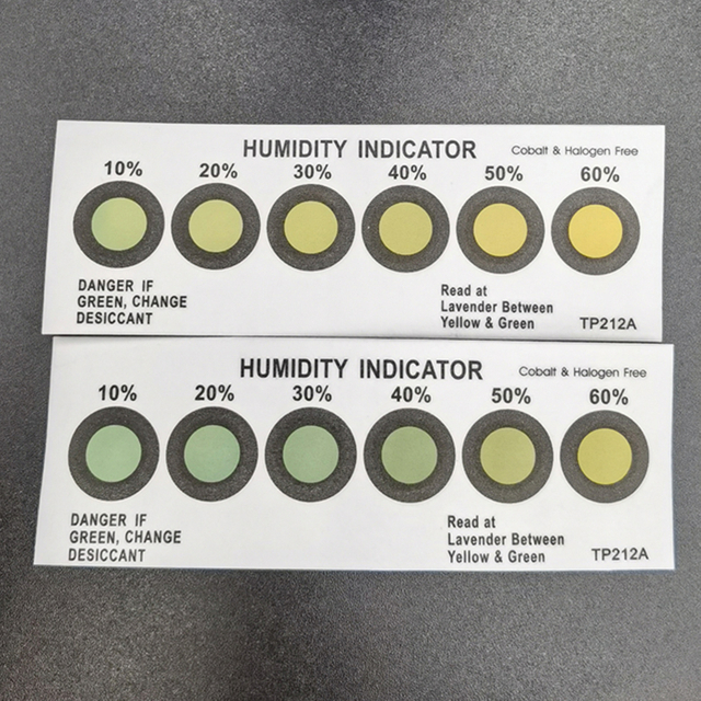 Листовые мешки с индикацией влажности 10–60 %, 6 точек — желтый и зеленый